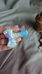 Sparkle Mermaid Tail Hair Clip – Glitter Bow Design