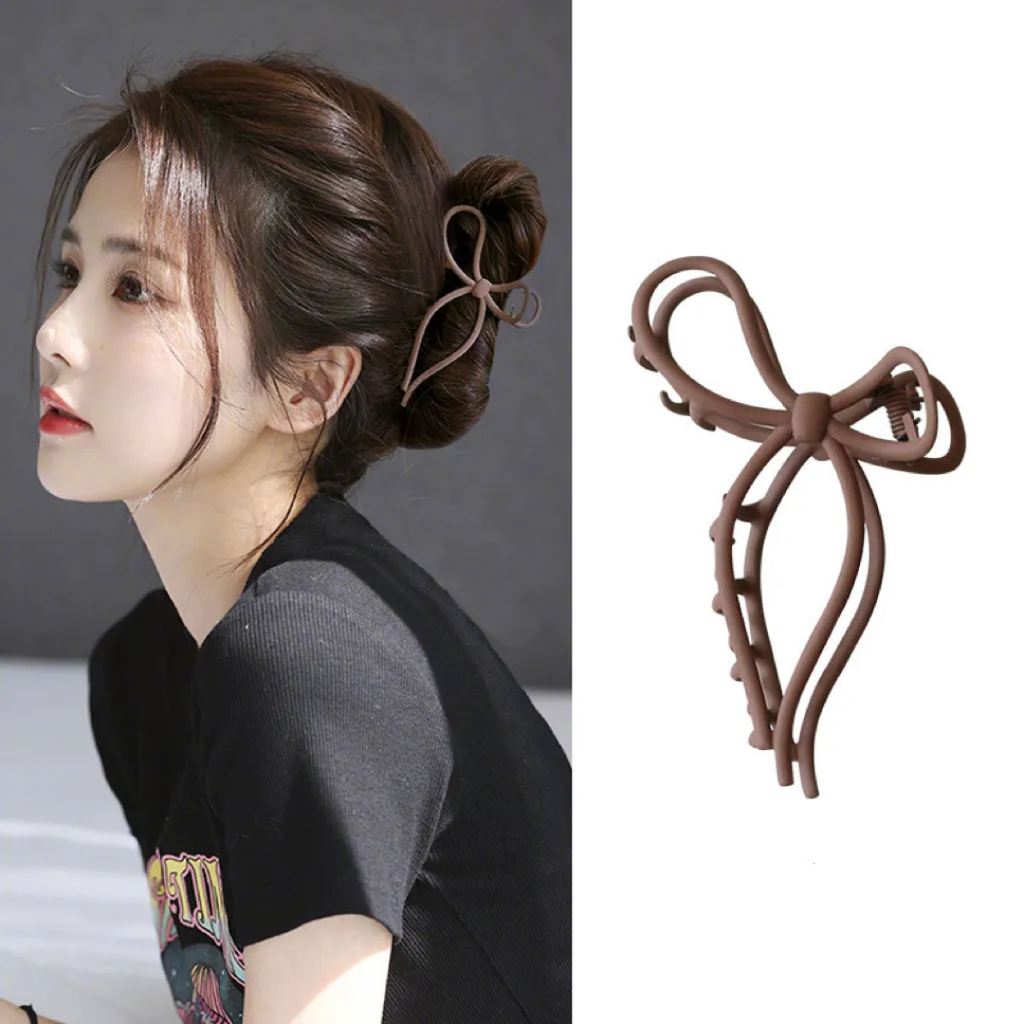 Matte Bow Claw Hair Clips