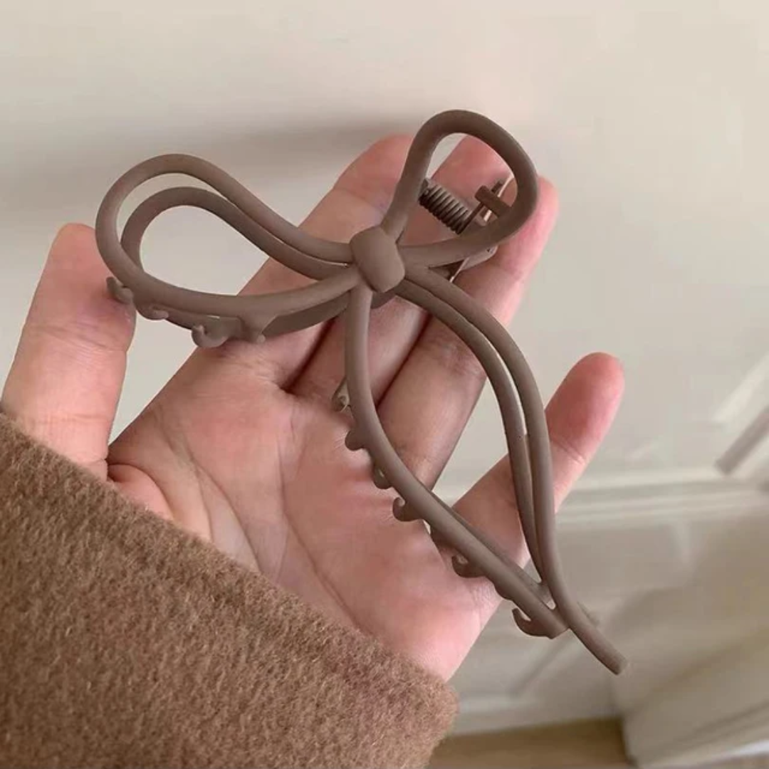 Matte Bow Claw Hair Clips