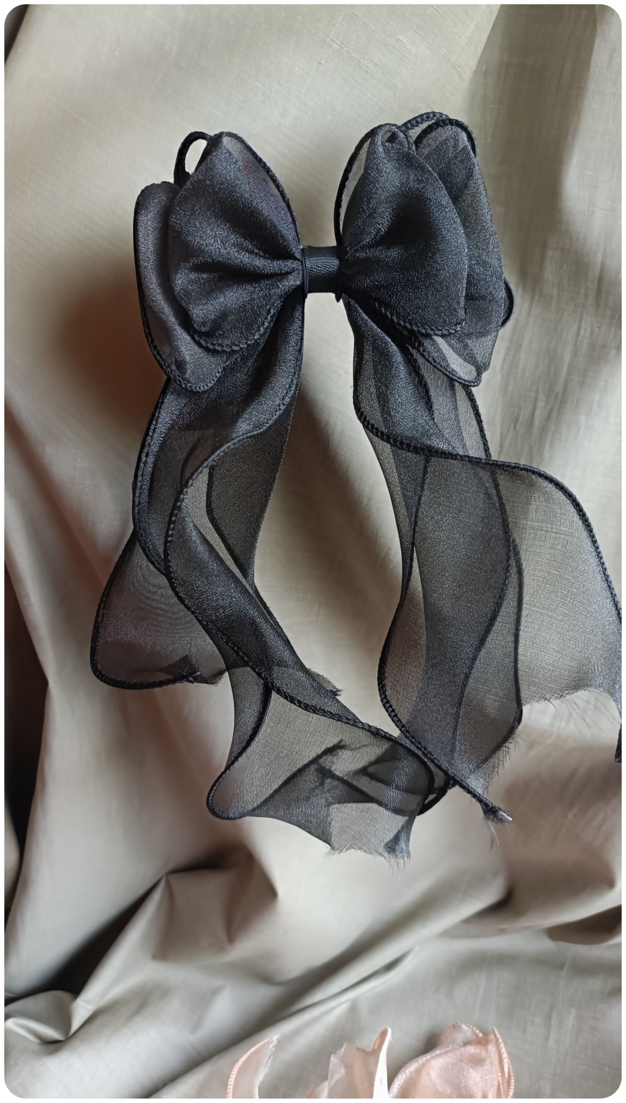 GIRLY Premium Large Organza Hair Bow Clips