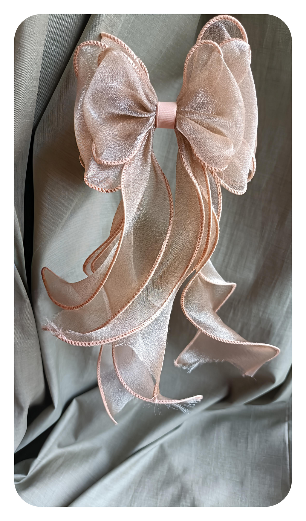 GIRLY Premium Large Organza Hair Bow Clips