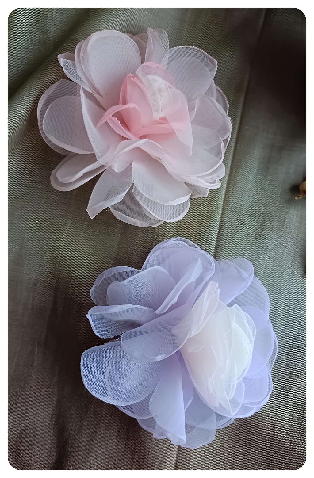 GIRLY Floral Fantasy Baby Hair Clips – Soft Organza Flower Design