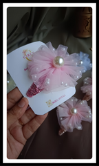 Princess Pearl Tulle Hair Clips