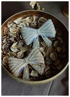 Bejewelled Bows – Glam Pearl & Rhinestone Hair Clip