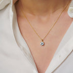 Elegant Gold Solitaire Pendant Necklace for Wome