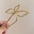 Elegant Butterfly Gold Hair Claw Clip