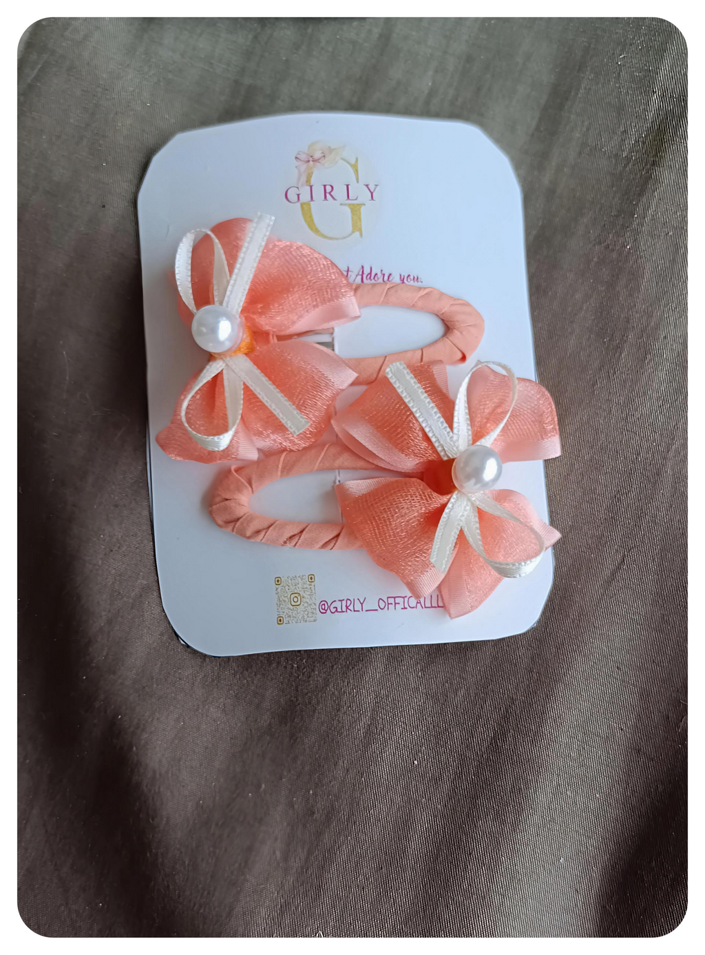 Elegant Pastel Bow Hair Pins - Set of Two