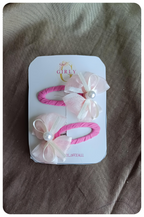 Elegant Pastel Bow Hair Pins - Set of Two