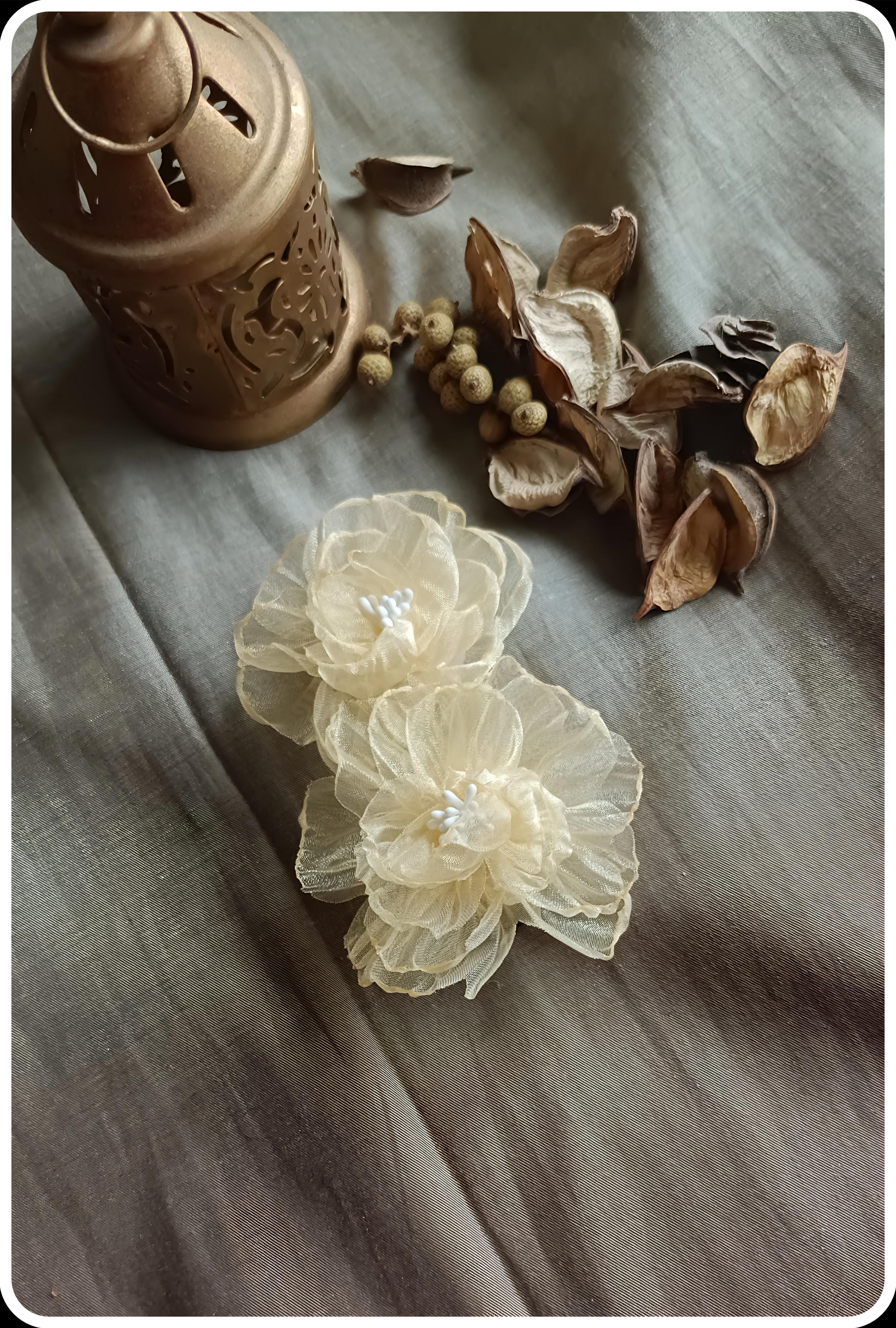 Shimmer Blossom Hair Clip Set (pack of Two)