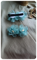 Shimmer Blossom Hair Clip Set (pack of Two)