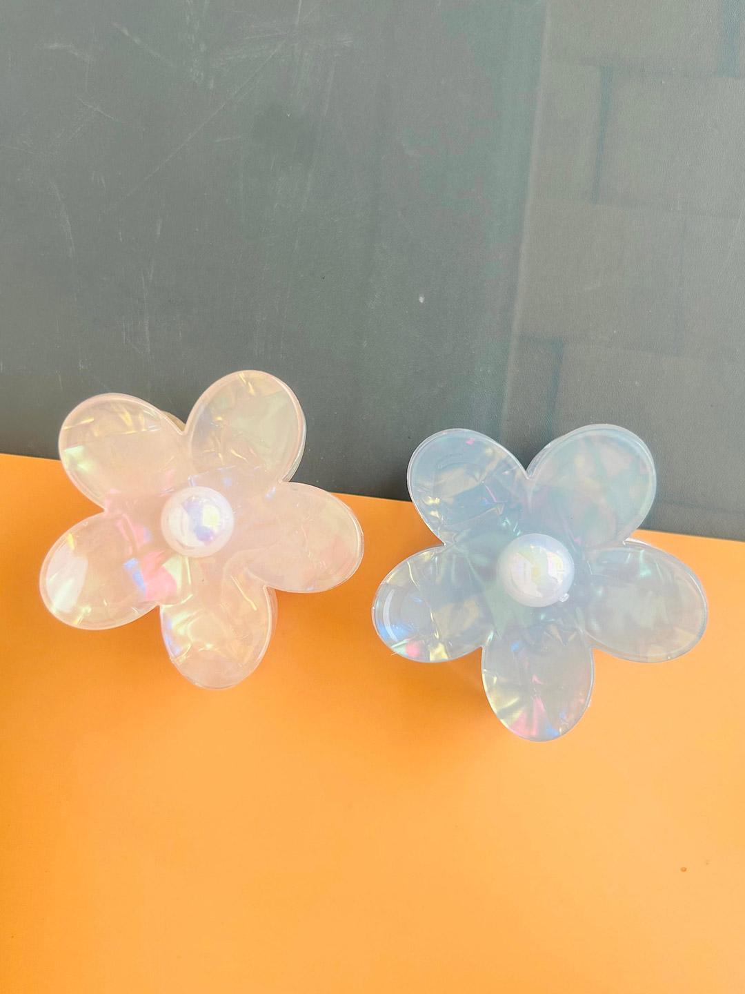 Fashion Marble print Flower Hair Claws