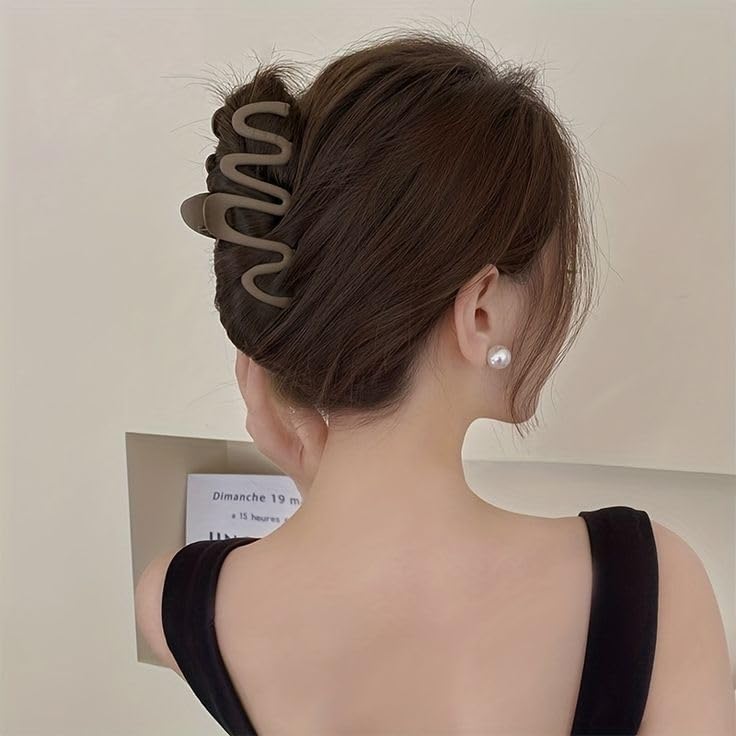 super Matte Hair Claw Clips for Long or Short Hair, hair accessories for women, Wavy Style, Durable and Strong Hold