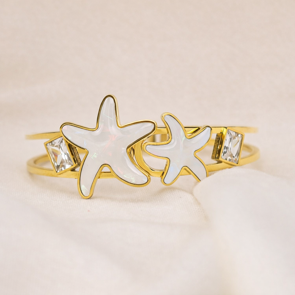 Gold Shell Cuff Bracelets for Women Trendy Boho Open Cuff Bangles Vintage Statement Gold Bangle Bracelet Irregular Gold Arm Cuffs