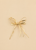 Metal Elegant Gold Bow Hair Clip