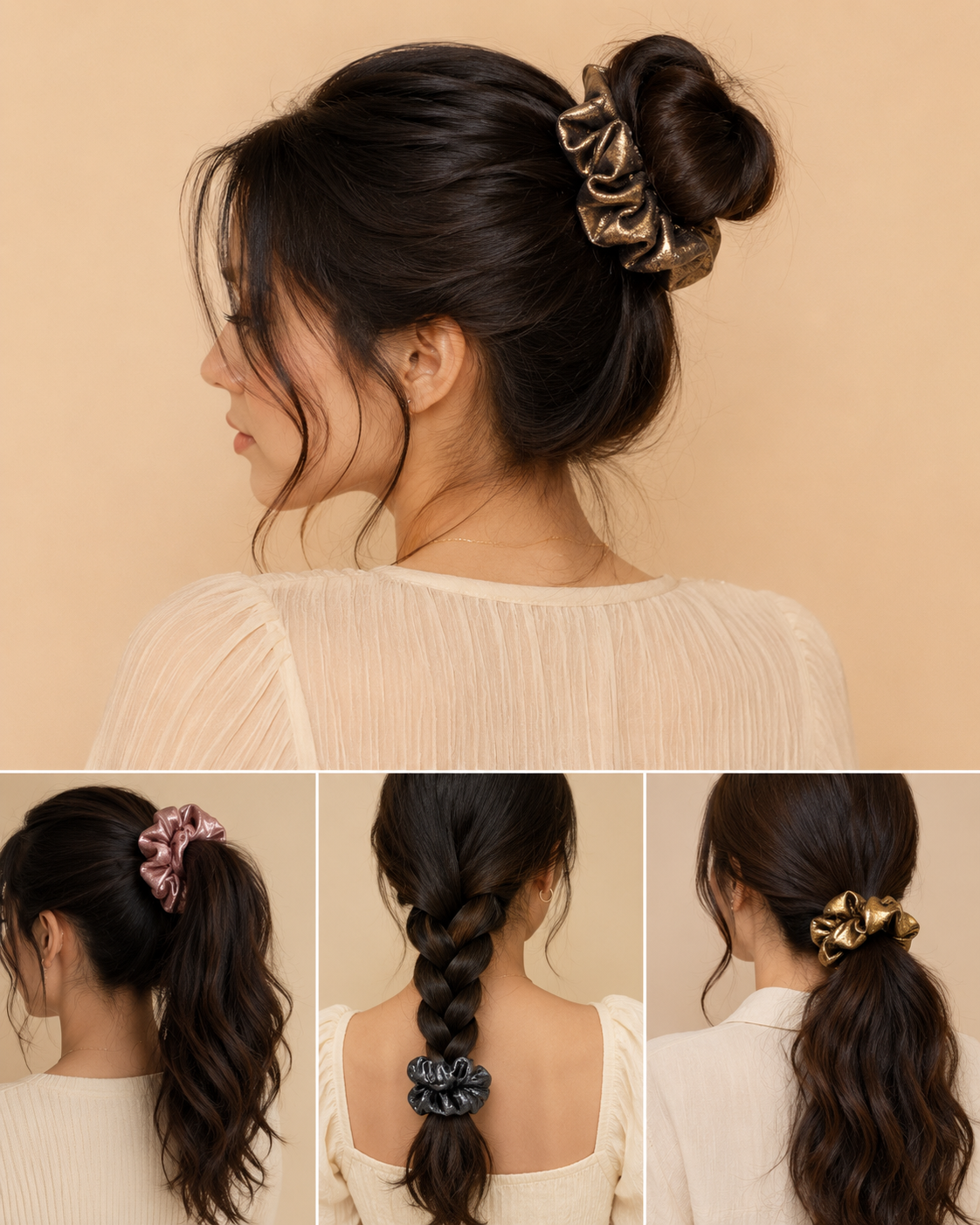 Luxury Satin Scrunchies – Elegant Hairstyles Collection