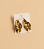 Luxury Gold Sculptural Earrings – Korean Fashion Jewelry