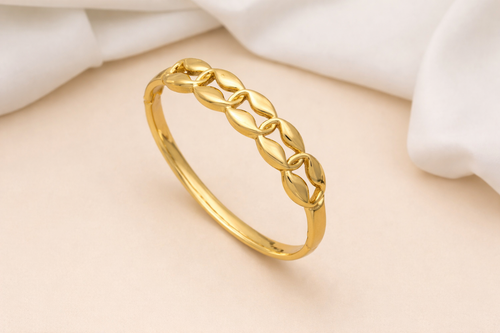 Buy Gold Finish Leaf Chain Kadafor Women