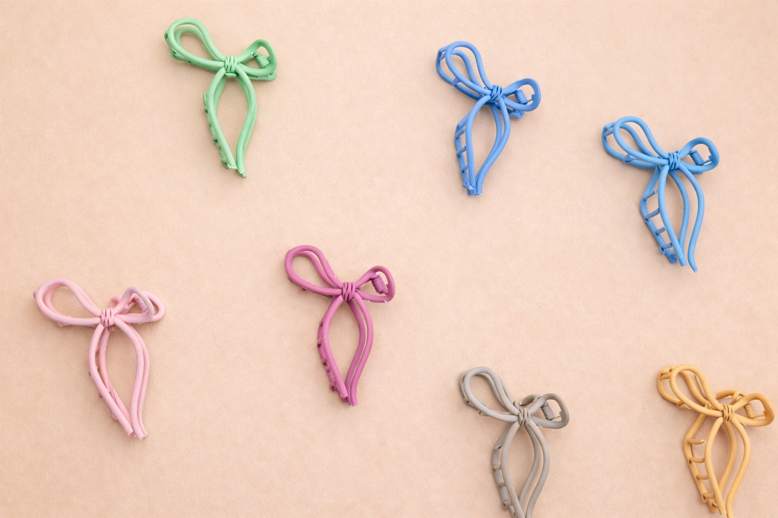 Matte Bow Claw Hair Clips
