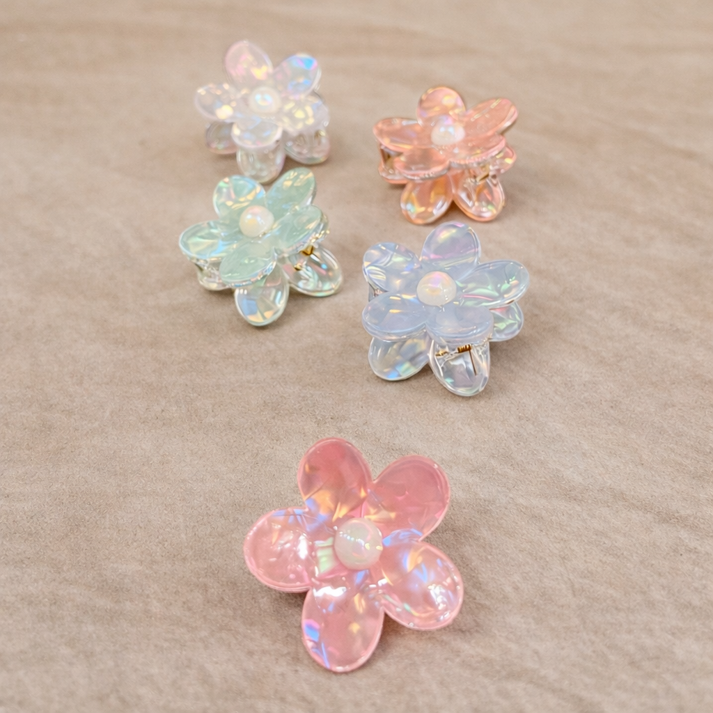 Fashion Marble print Flower Hair Claws