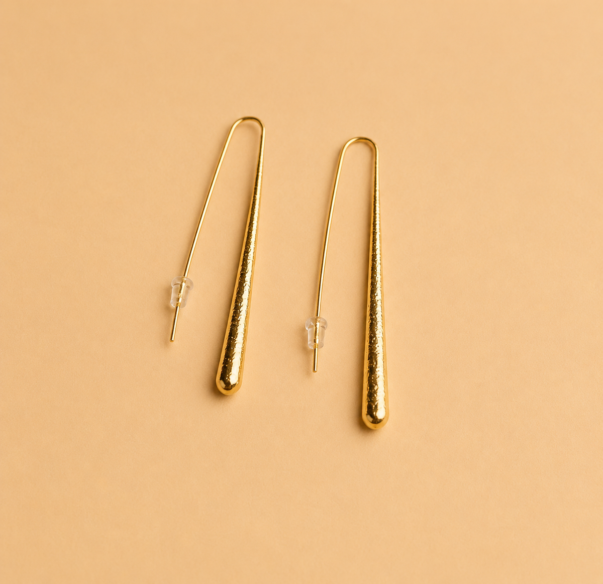 Bold Gold Long Drop Earring
