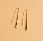 Bold Gold Long Drop Earring