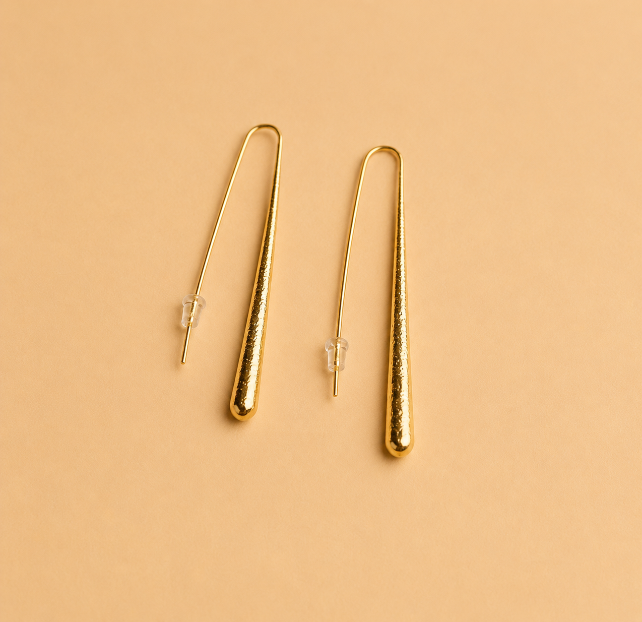 Bold Gold Long Drop Earring