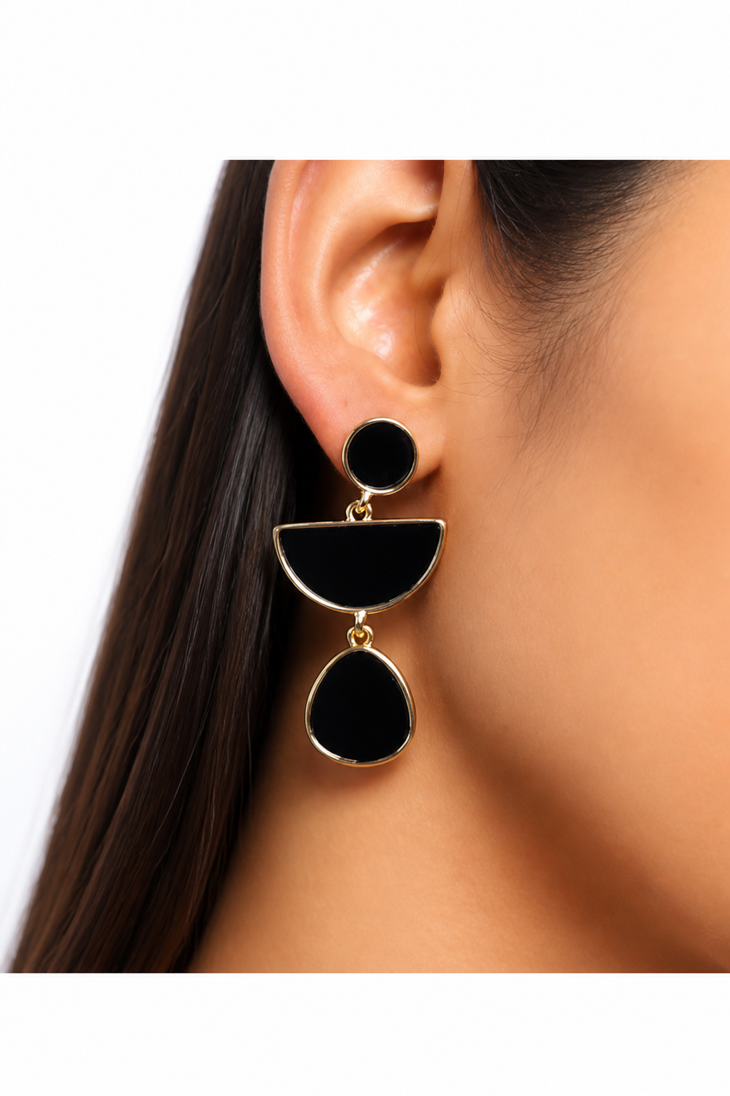 GIRLY – Black & Bold Beautiful Drop Earrings