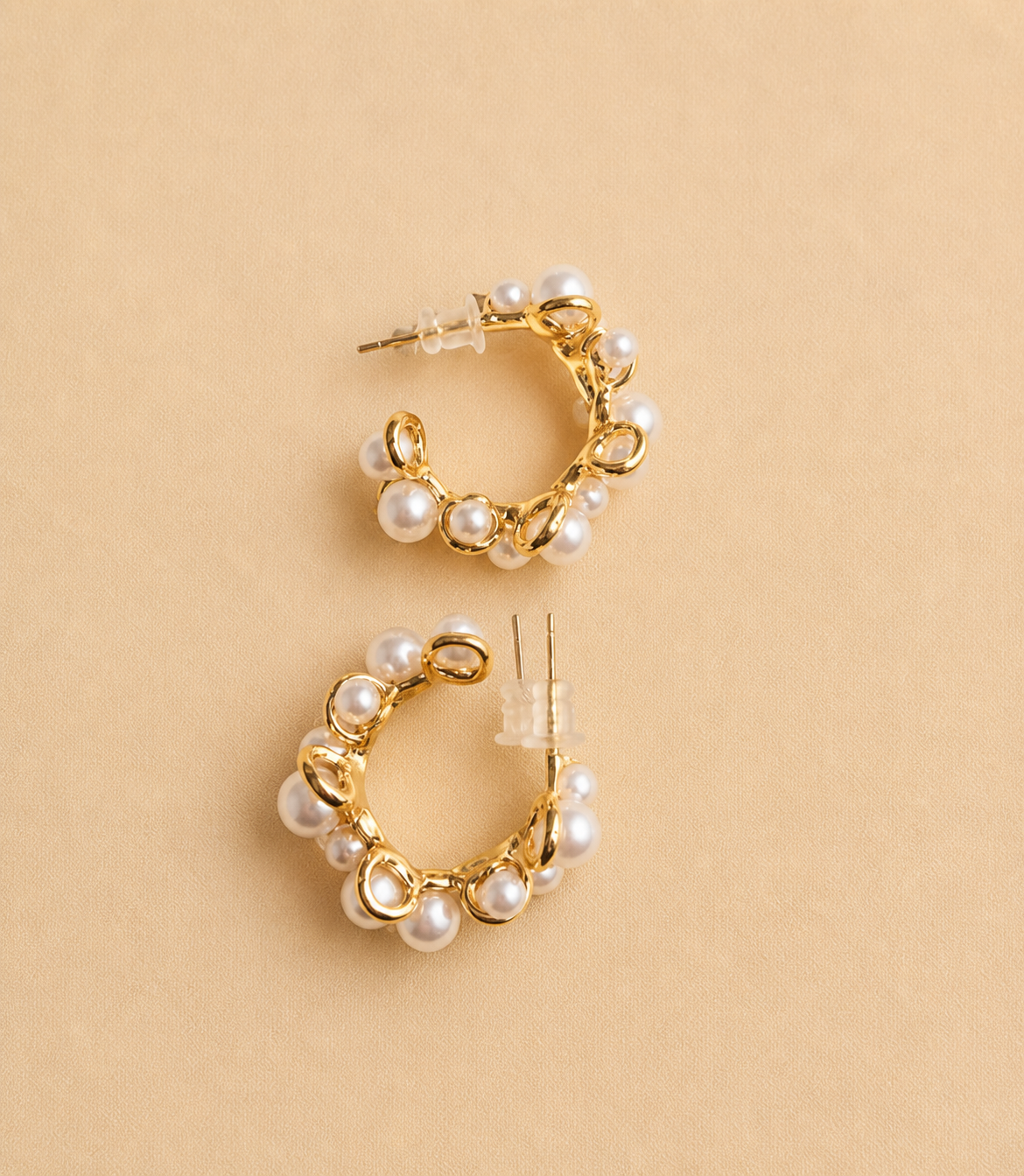 Girly - Pearl luxe hoop Earring