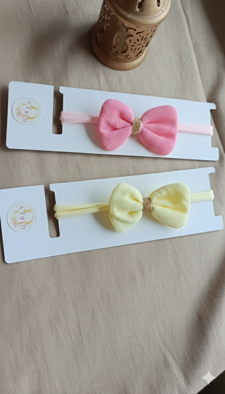 Mini Bow Baby Headbands – Soft & Stylish Collection by GIRLY