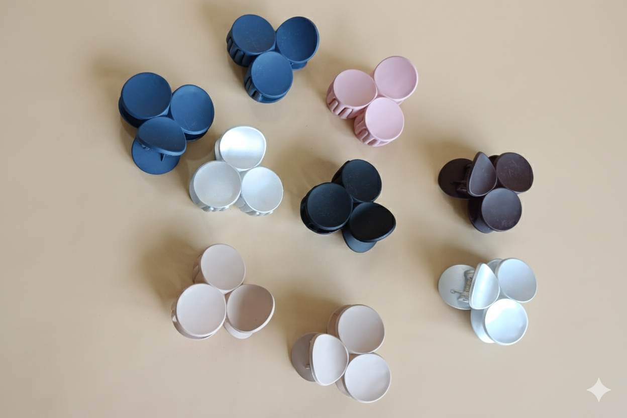 Trendy Matte Hair Clips | Aesthetic Hair Accessories & Ponytail Holders
