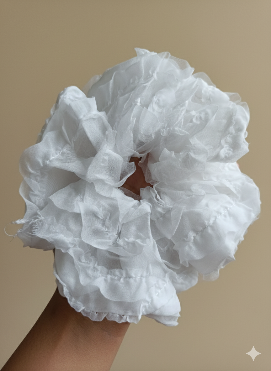 Korean Style Sweet Hair Band Lace Fluffy Scrunchie