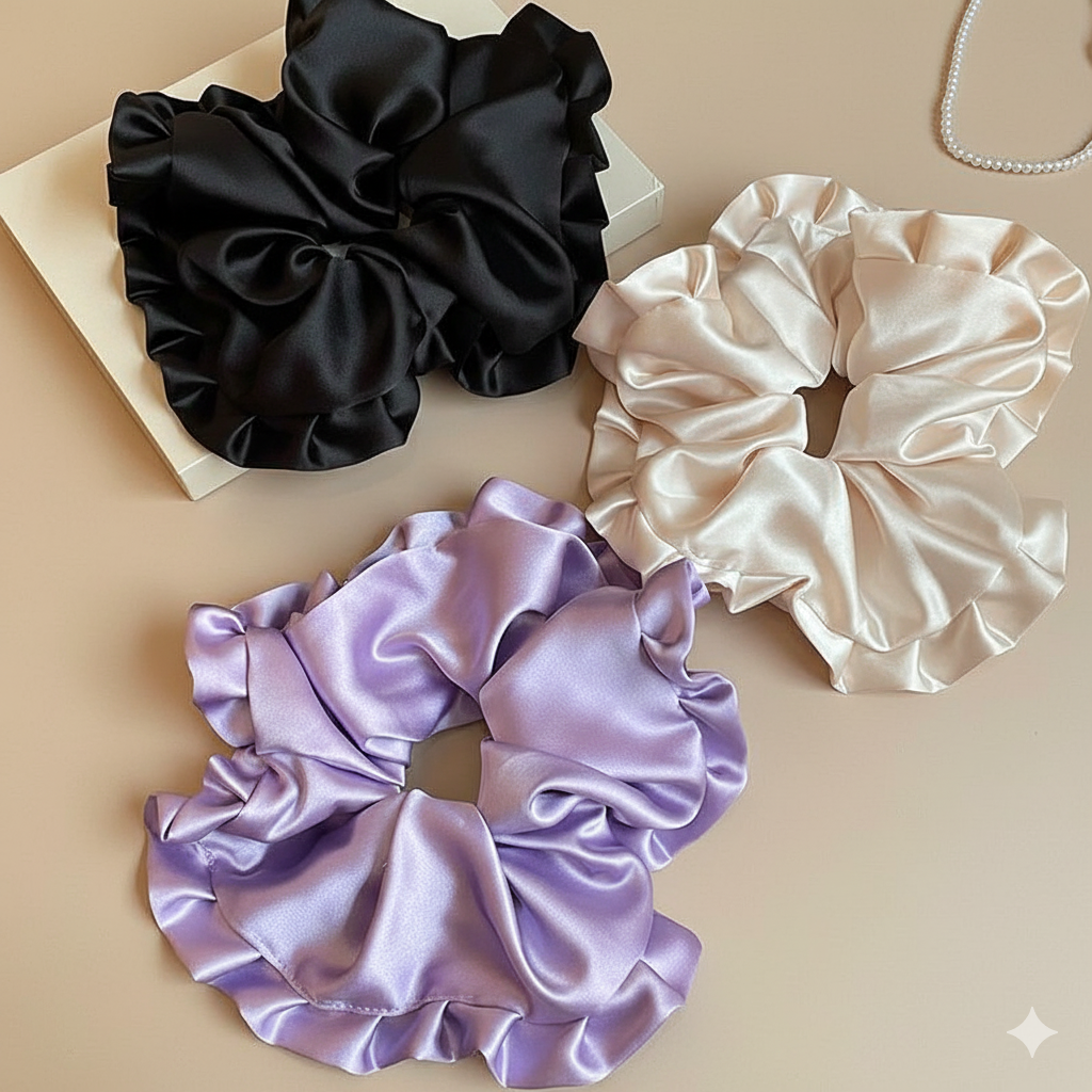 French Satin Oversized Scrunchie
