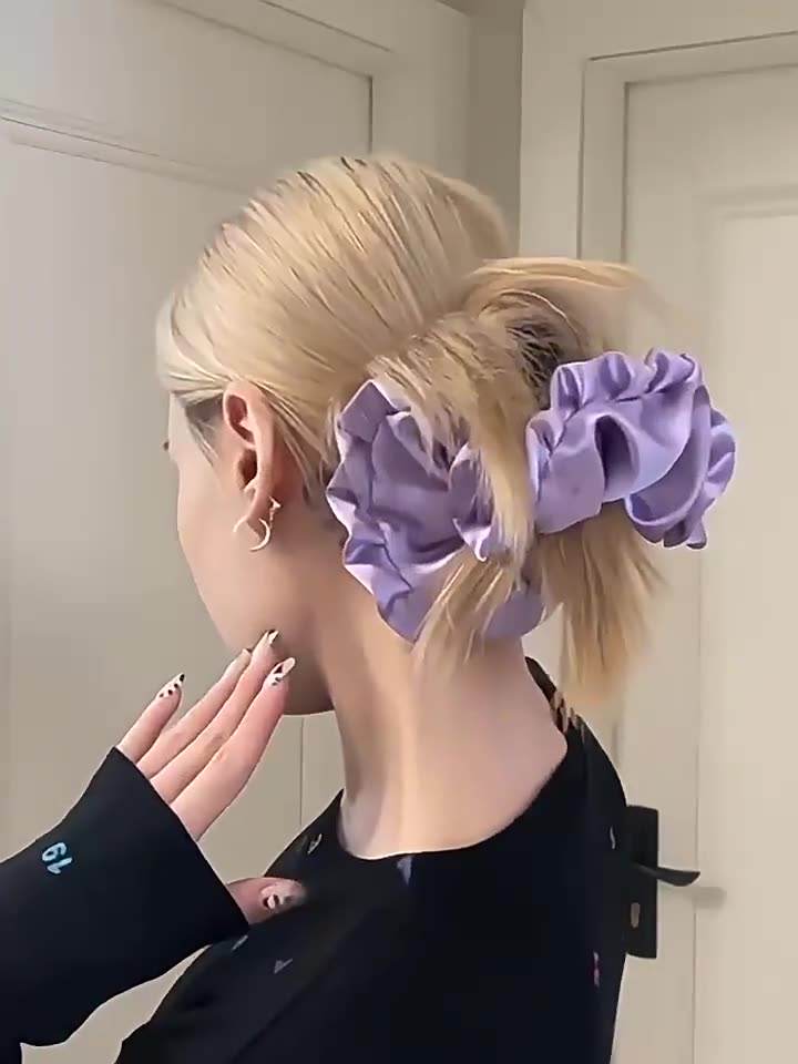 French Satin Oversized Scrunchie