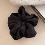 Luxury Crinkled Satin  Scrunchies Oversized Hair Tie for Women