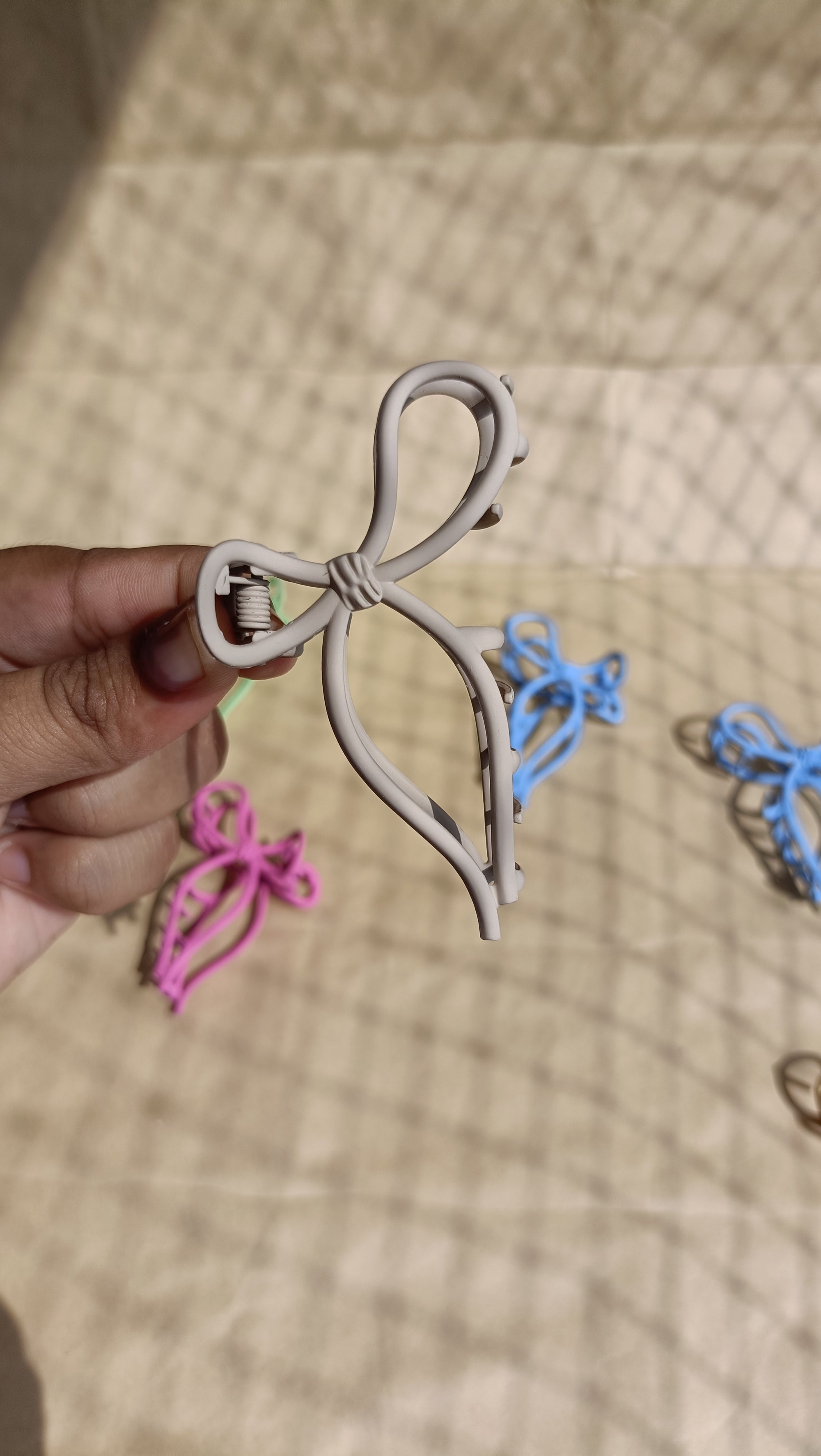 Matte Bow Claw Hair Clips