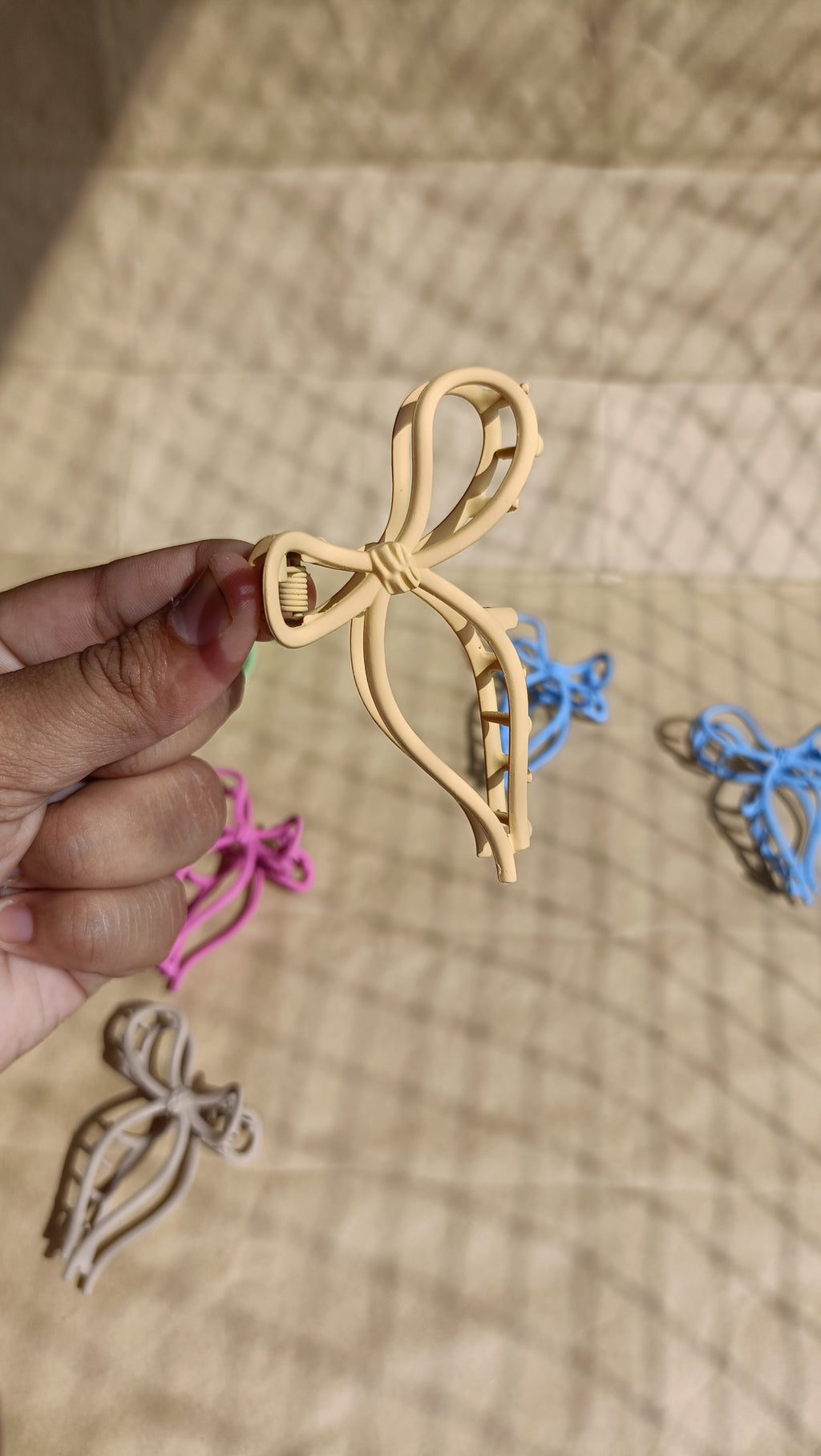 Matte Bow Claw Hair Clips