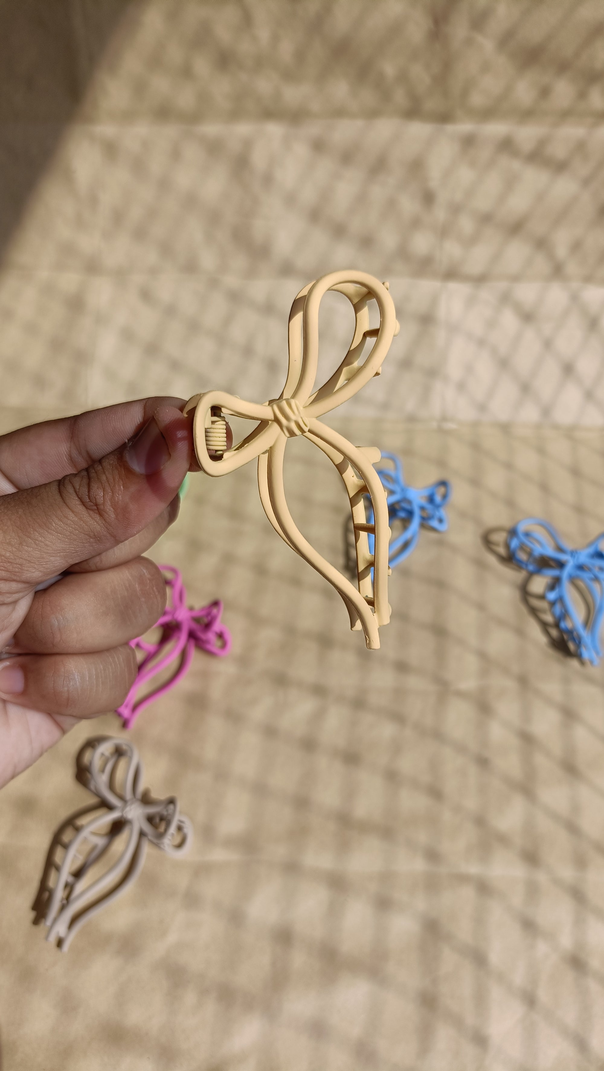 Matte Bow Claw Hair Clips