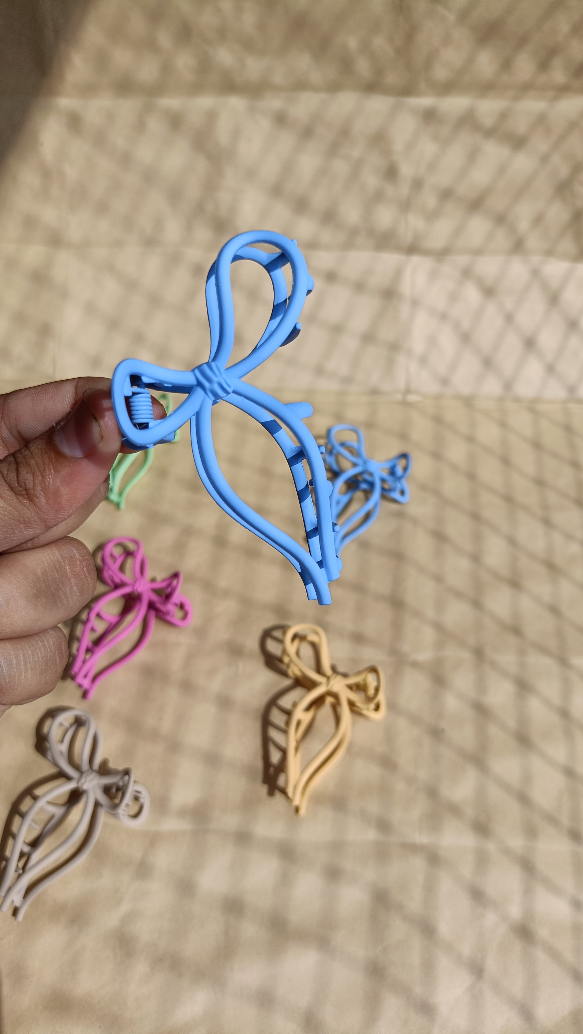 Matte Bow Claw Hair Clips