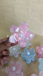 Fashion Marble print Flower Hair Claws