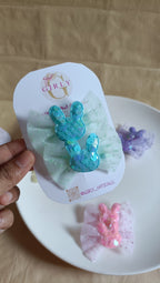 Bunny Sequin Hair Clip for Girls | Cute Bow Hair Accessory
