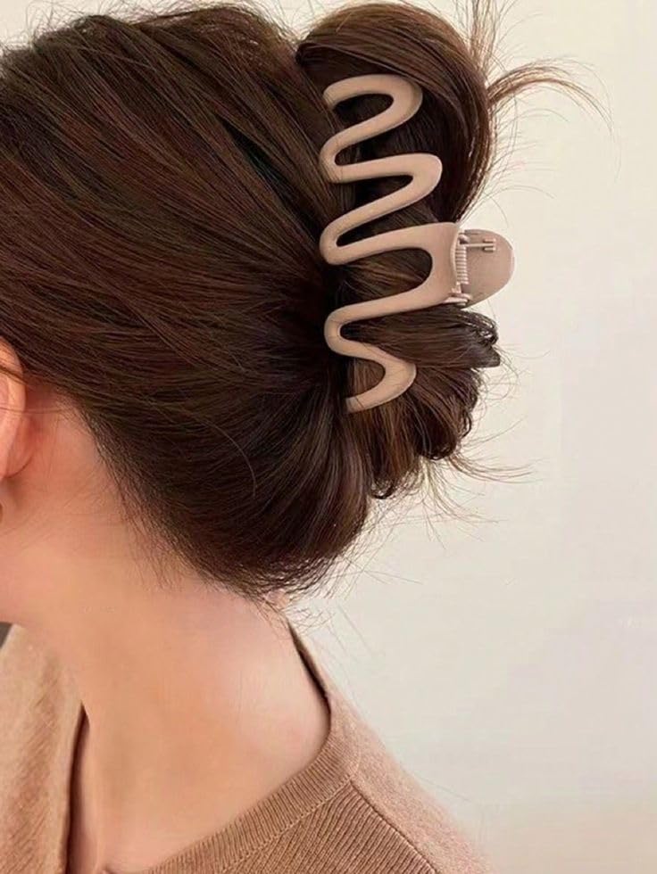 super Matte Hair Claw Clips for Long or Short Hair, hair accessories for women, Wavy Style, Durable and Strong Hold