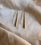 Bold Gold Long Drop Earring
