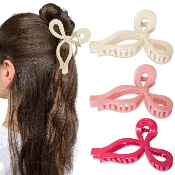 Colorful Big Bow Hair Claw Clips Hair Accessories for Girls