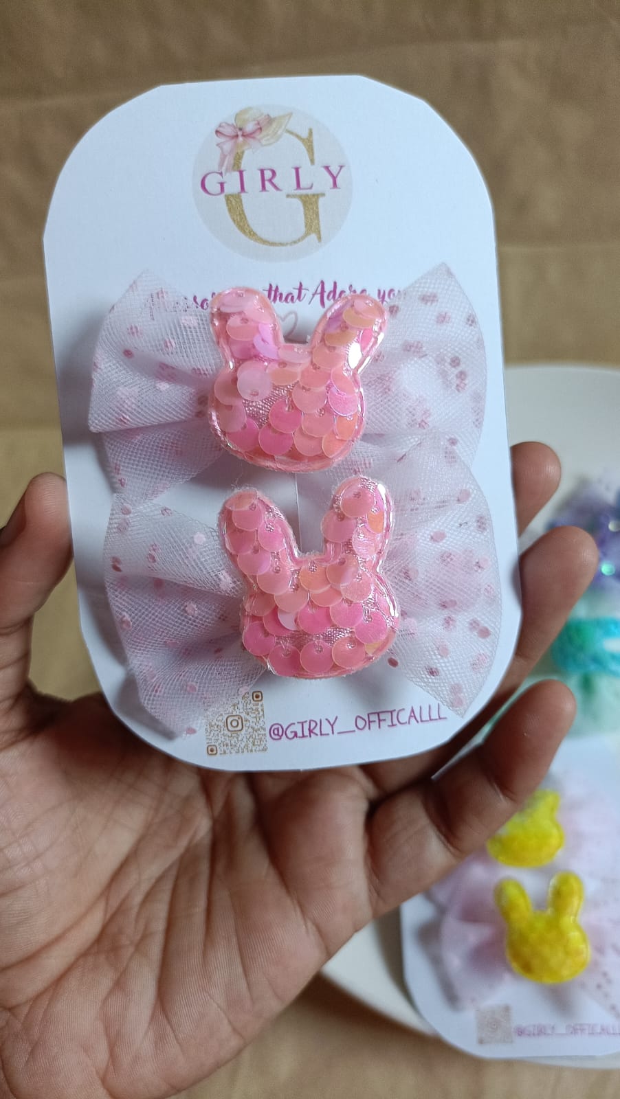 Bunny Sequin Hair Clip for Girls | Cute Bow Hair Accessory