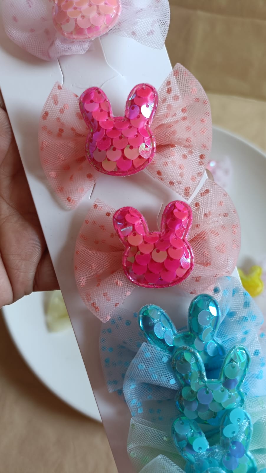 Bunny Sequin Hair Clip for Girls | Cute Bow Hair Accessory
