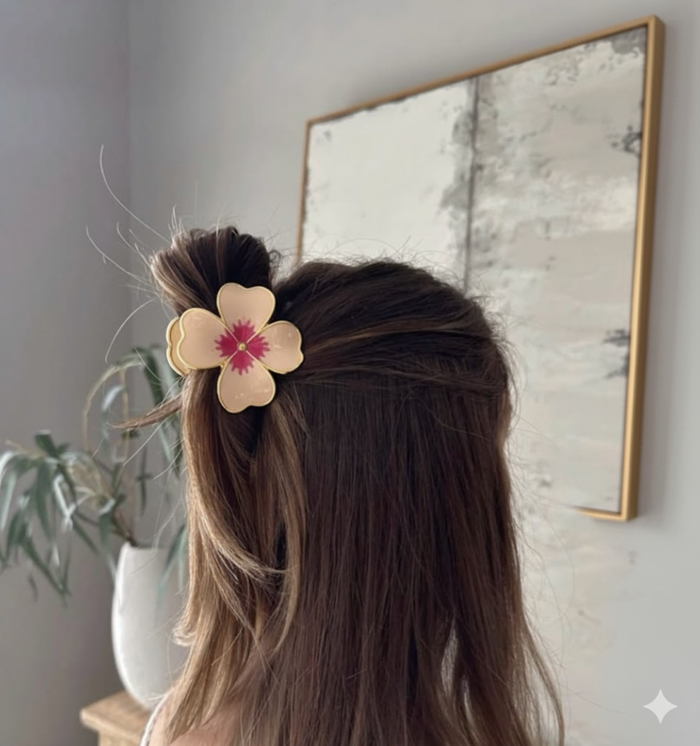 METAL FLORAL Hair Clutchers