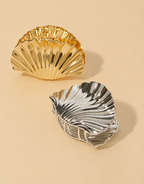 Luxe Seashell Metal Hair Claw Clip – Rose Gold & Silver