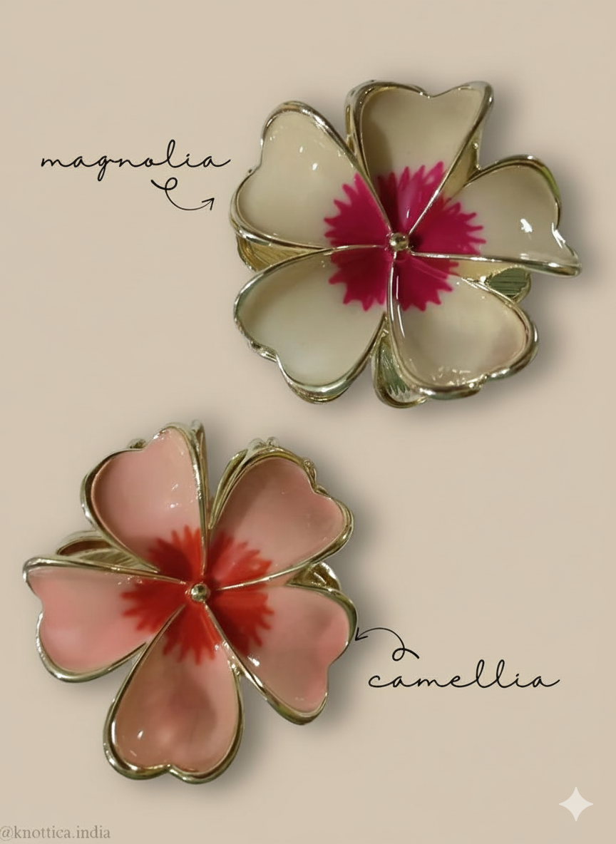 METAL FLORAL Hair Clutchers