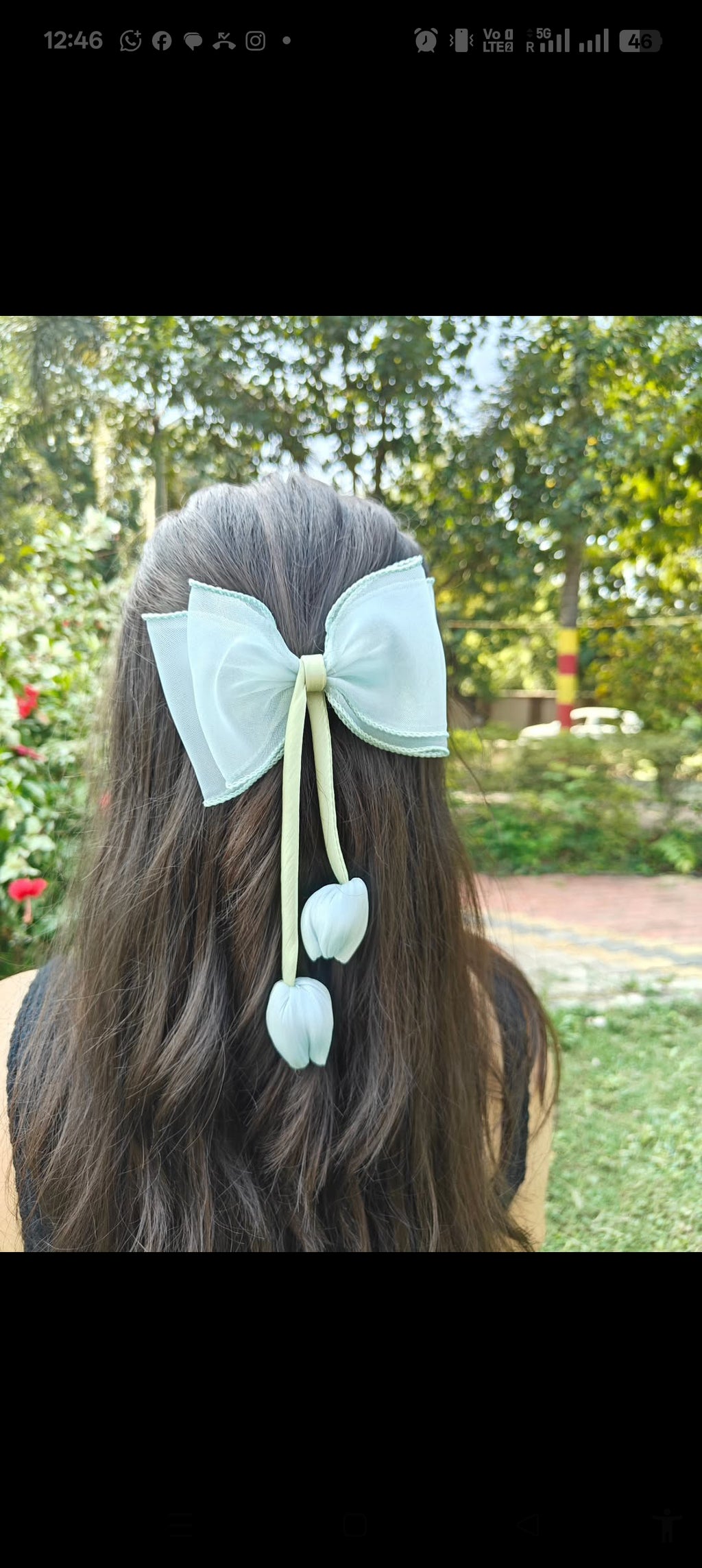 Tulip bow pin